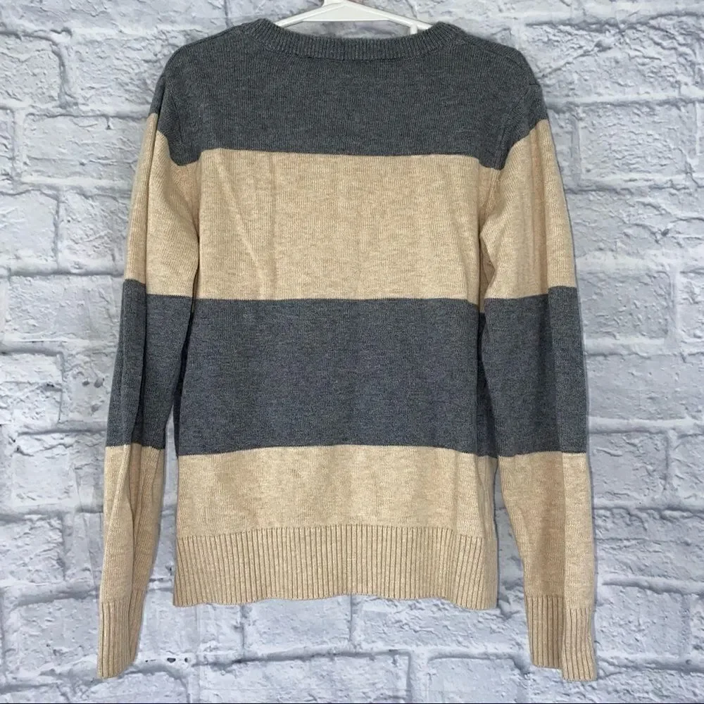 Children’s place longsleeve crewneck stripe sweater boys size small 5/6